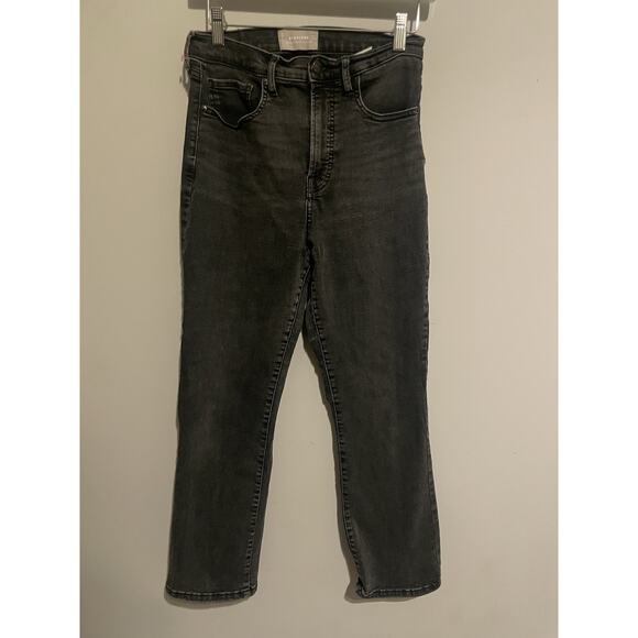 Everlane The Cheeky Jean Faded Black / Gray‎ Straight Leg High Waist - Picture 1 of 8